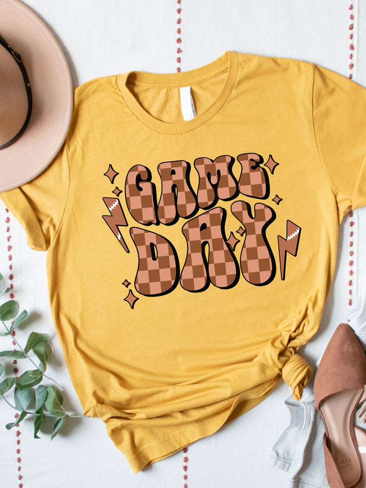 Game Day Checkered Graphic Tee