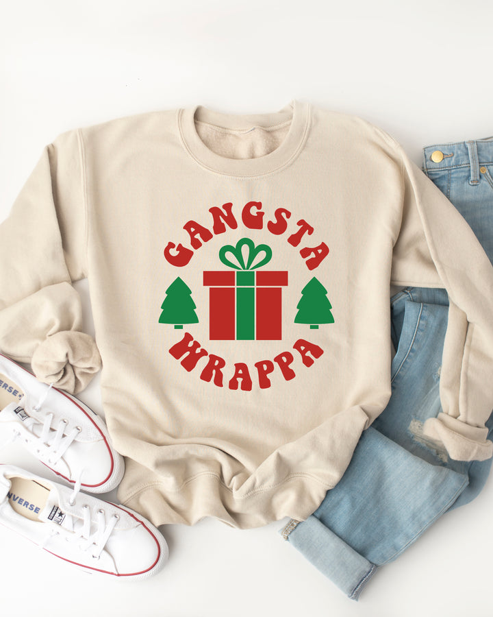 Gangsta Wrappa - Christmas Graphic Sweatshirt