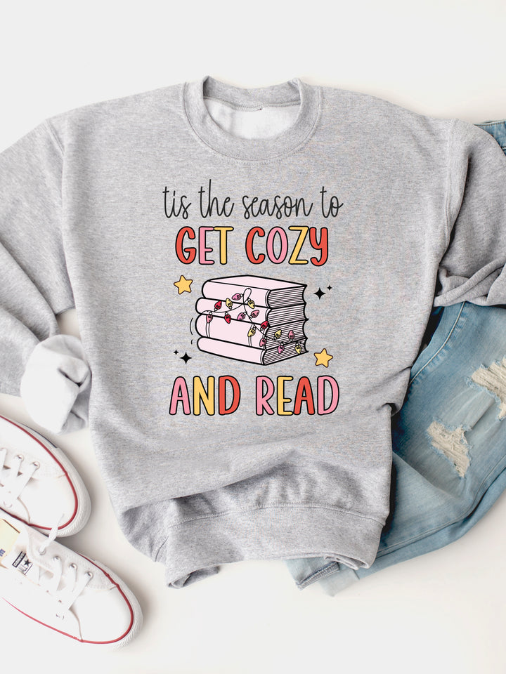 Get Cozy and Read Season - Christmas Graphic Sweatshirt