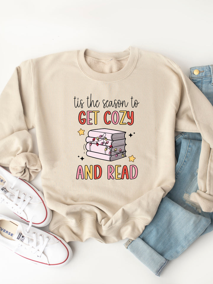 Get Cozy and Read Season - Christmas Graphic Sweatshirt