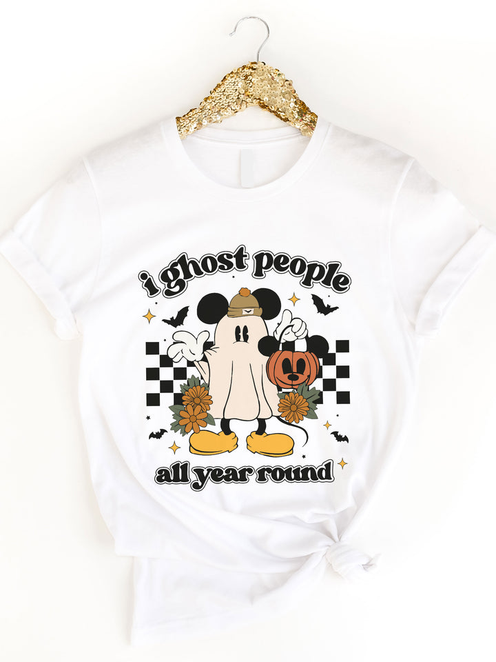 I ghost people all year round (Mickey Ghost) Graphic Tee