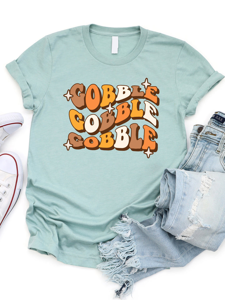 Gobble Gobble Gobble Retro Graphic Tee