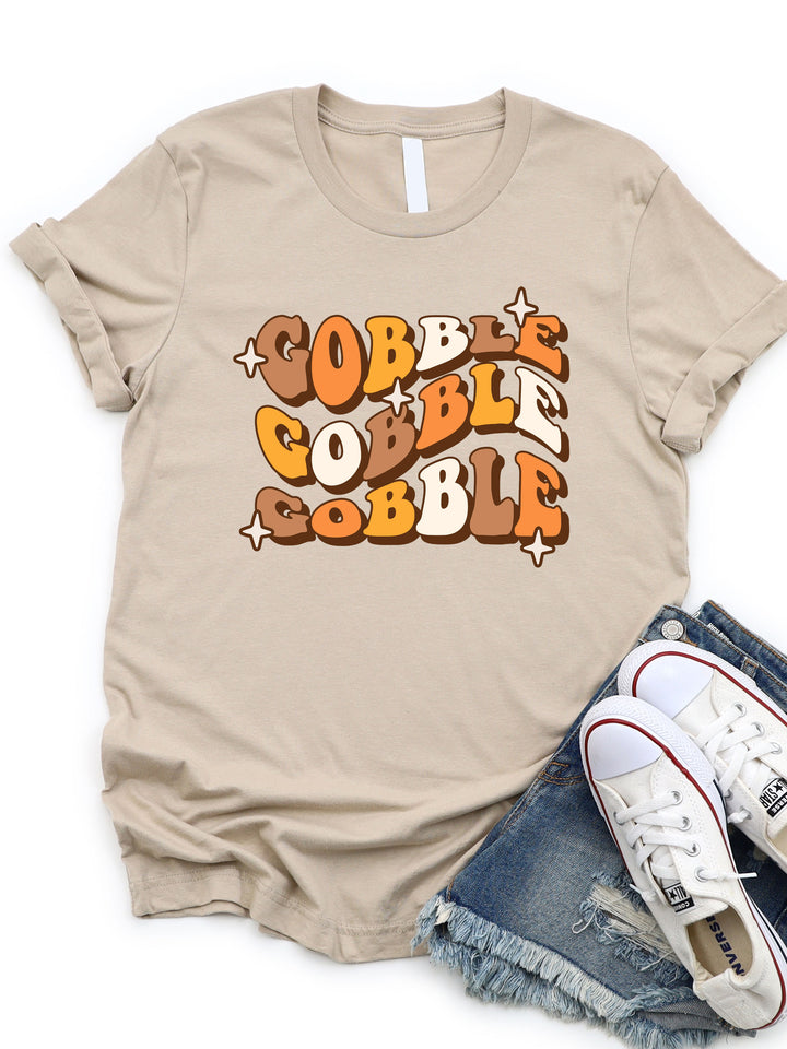 Gobble Gobble Gobble Retro Graphic Tee