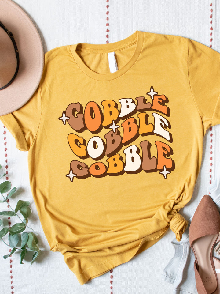 Gobble Gobble Gobble Retro Graphic Tee