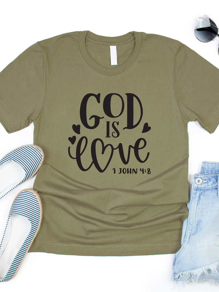 Hearts God is Love Graphic Tee