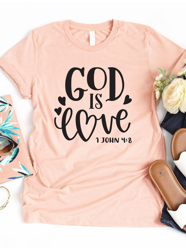 Hearts God is Love Graphic Tee