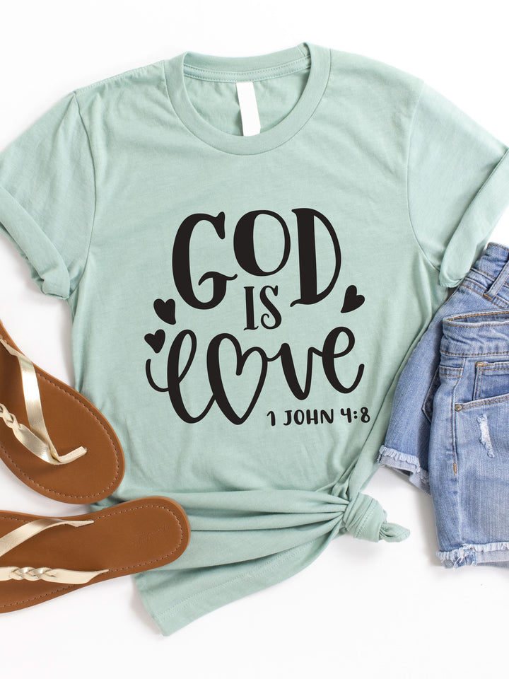 Hearts God is Love Graphic Tee