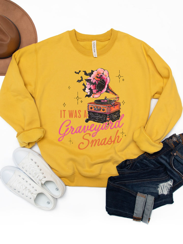 It Was A Graveyard Smash Graphic Sweatshirt