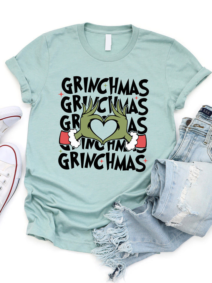 Grinchmas Heart Graphic Tee
