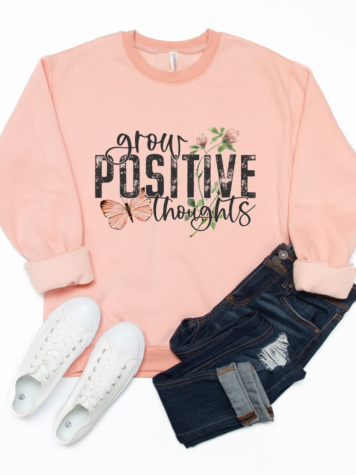Grow Positive Thoughts Graphic Sweatshirt
