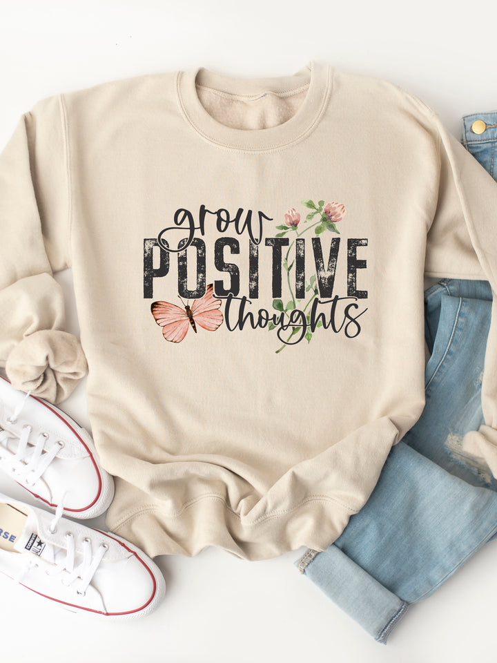 Grow Positive Thoughts Graphic Sweatshirt