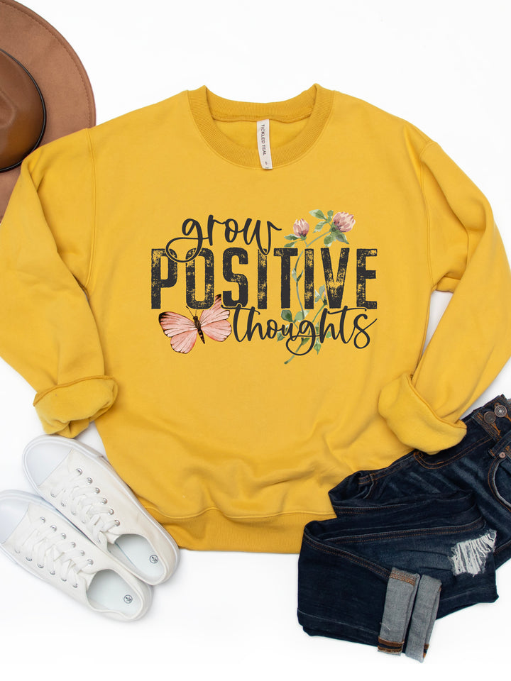 Grow Positive Thoughts Graphic Sweatshirt