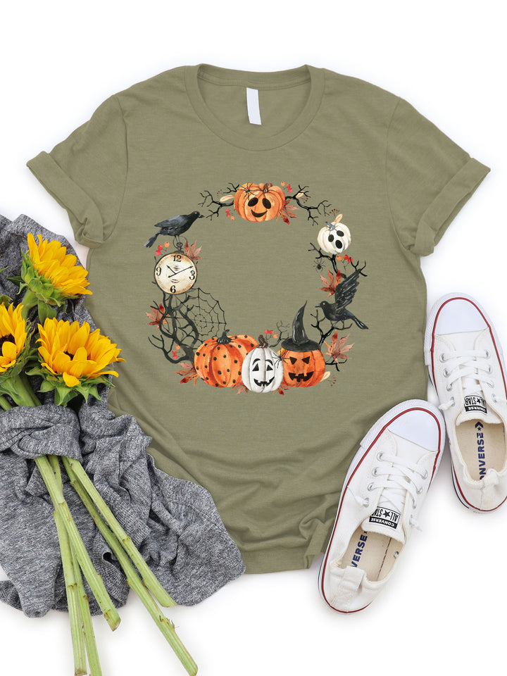 Pumpkin Wreath Graphic Tee