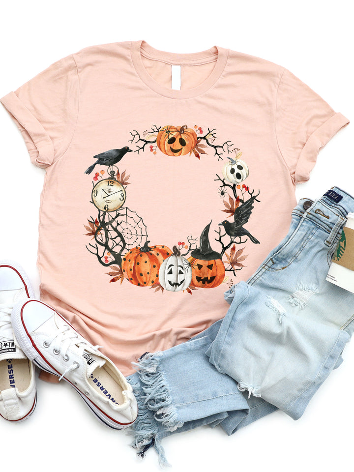 Pumpkin Wreath Graphic Tee