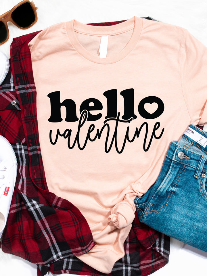 Hello Valentine Graphic Tee