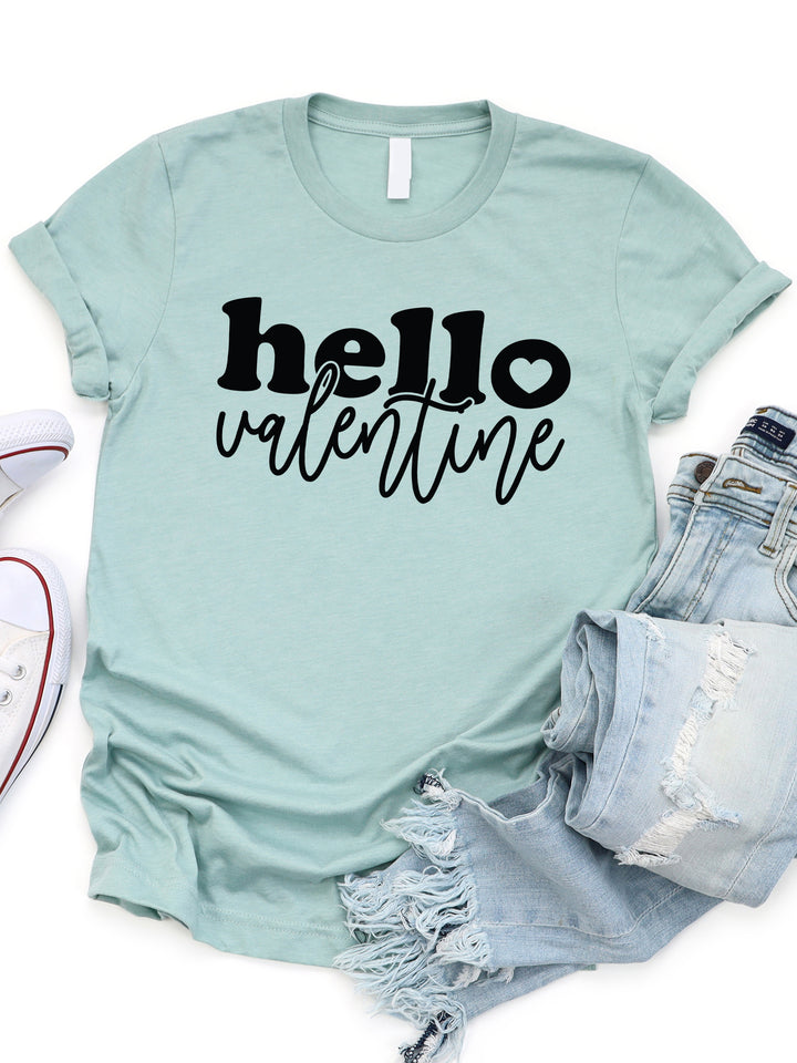 Hello Valentine Graphic Tee