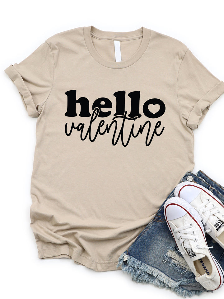 Hello Valentine Graphic Tee