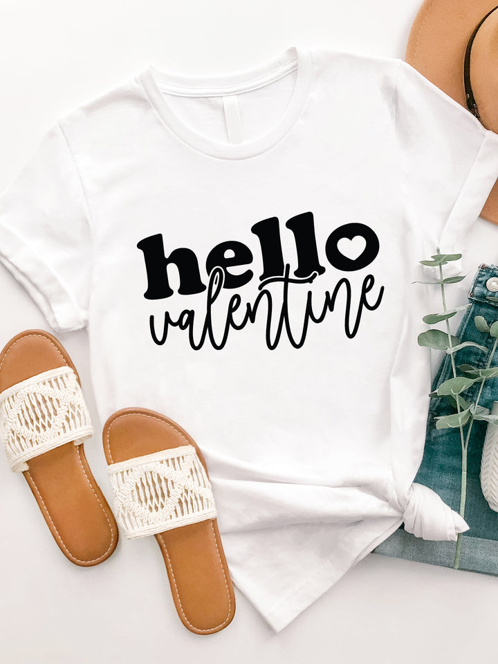 Hello Valentine Graphic Tee