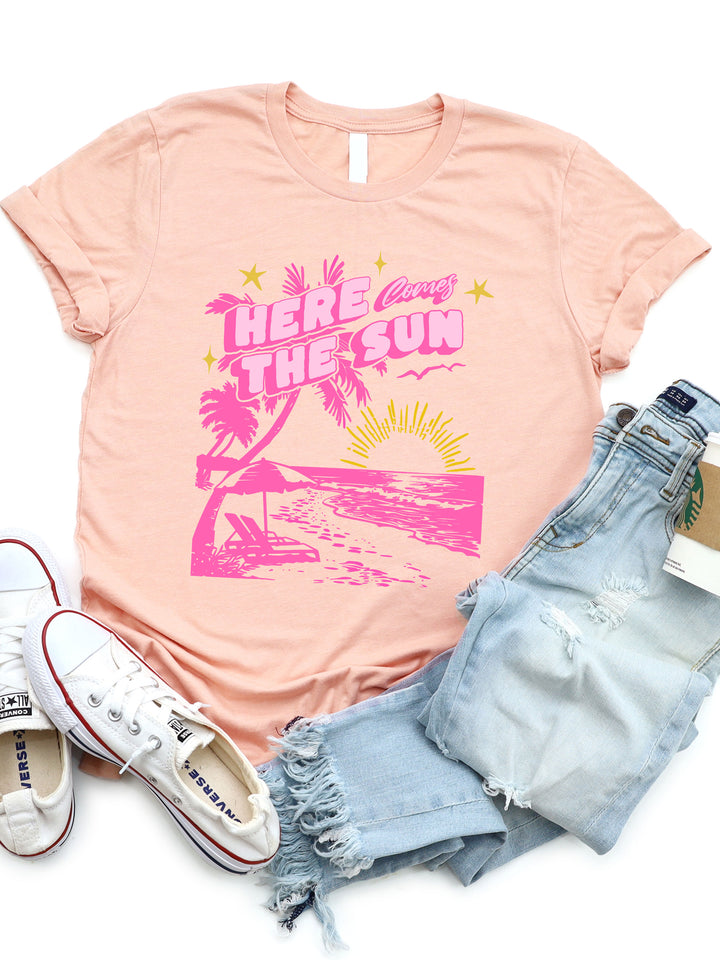 Here Comes the Sun Beach Graphic Tee