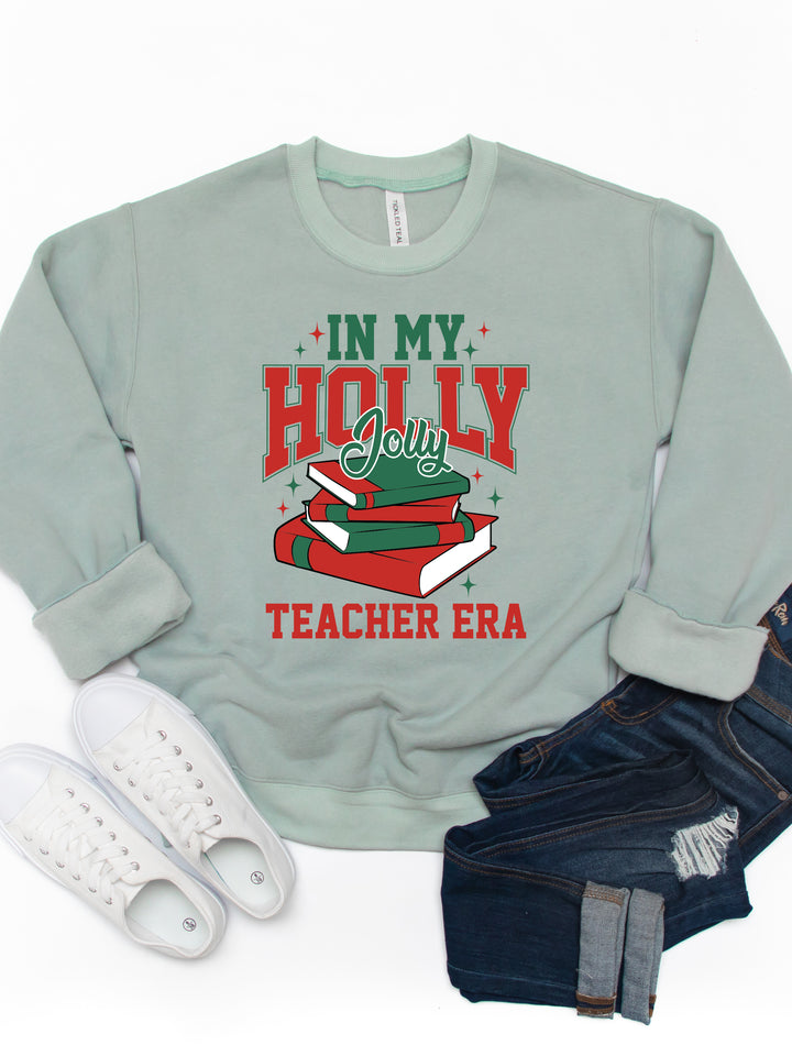 Holly Jolly Teacher Era - Graphic Sweatshirt