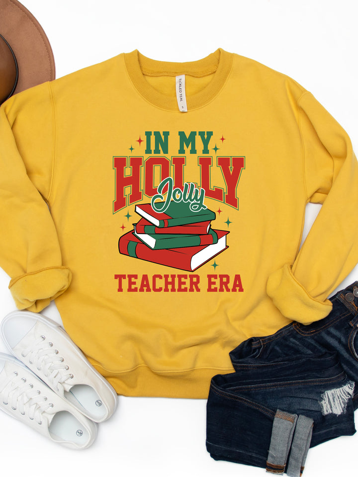Holly Jolly Teacher Era - Graphic Sweatshirt