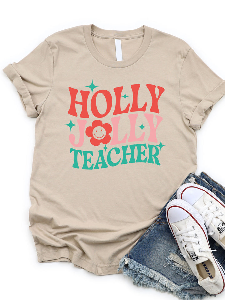 Holly Jolly Teacher Graphic Tee