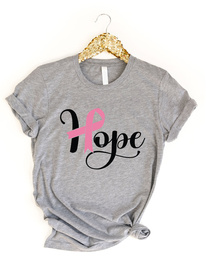 Hope Pink Ribbon Graphic Tee