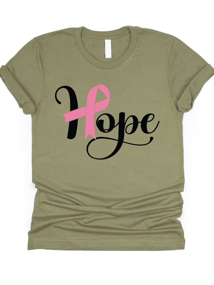Hope Pink Ribbon Graphic Tee