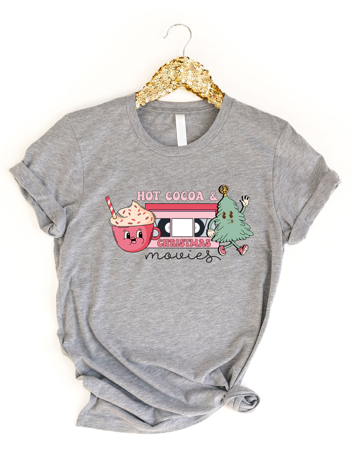 Cute Hot Cocoa & Xmas Movies Graphic Tee