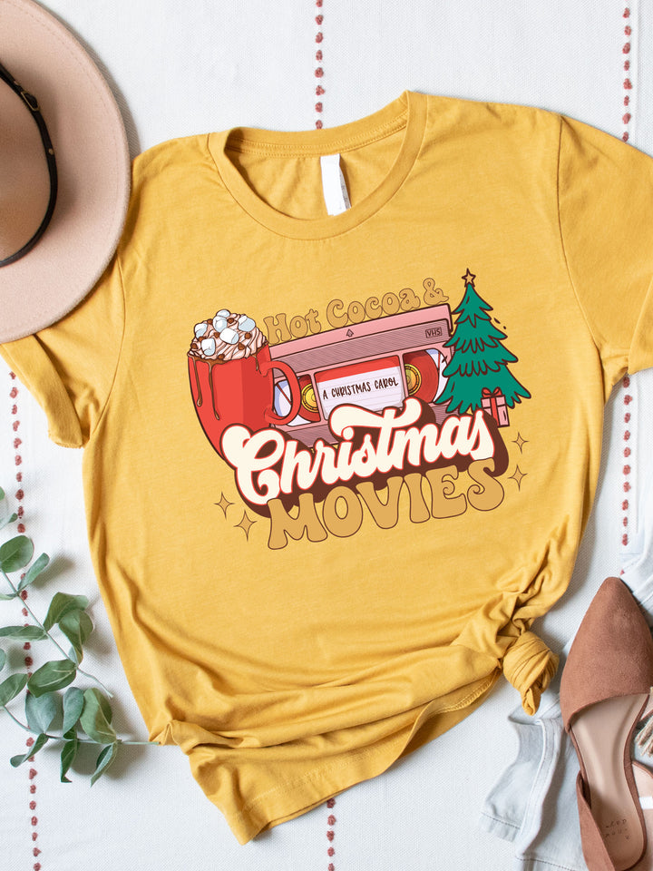 Hot Cocoa & Christmas Movies Graphic Tee