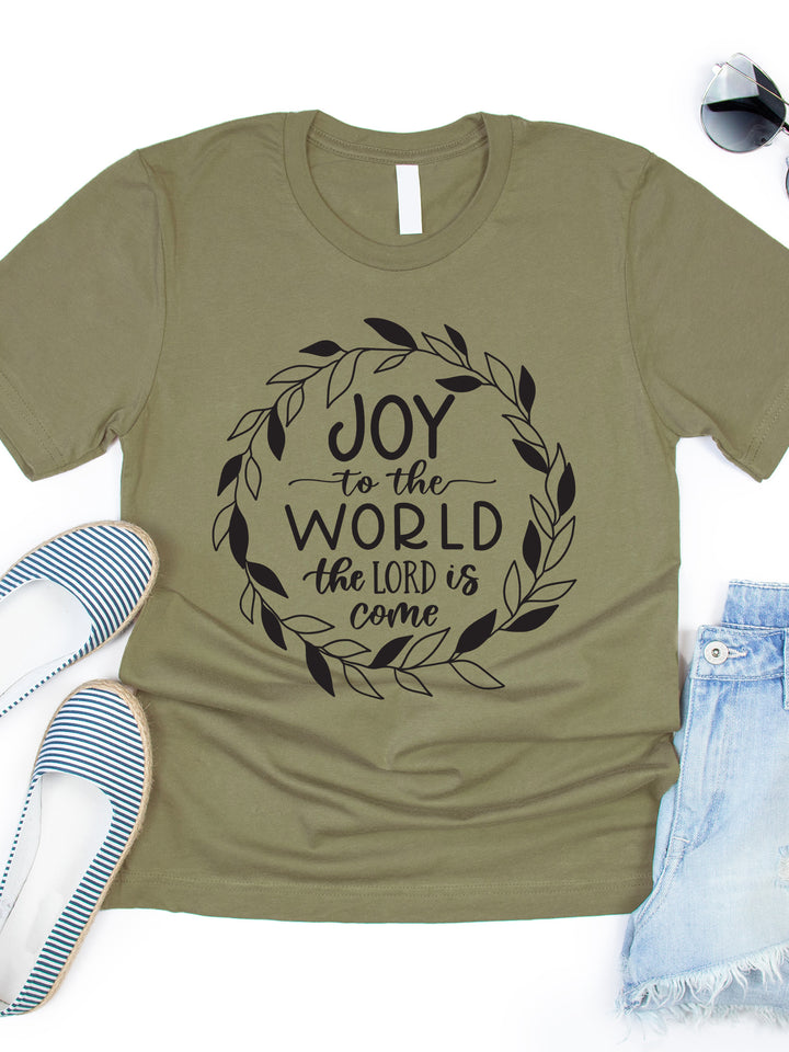 Joy To The World Wreath Graphic Tee