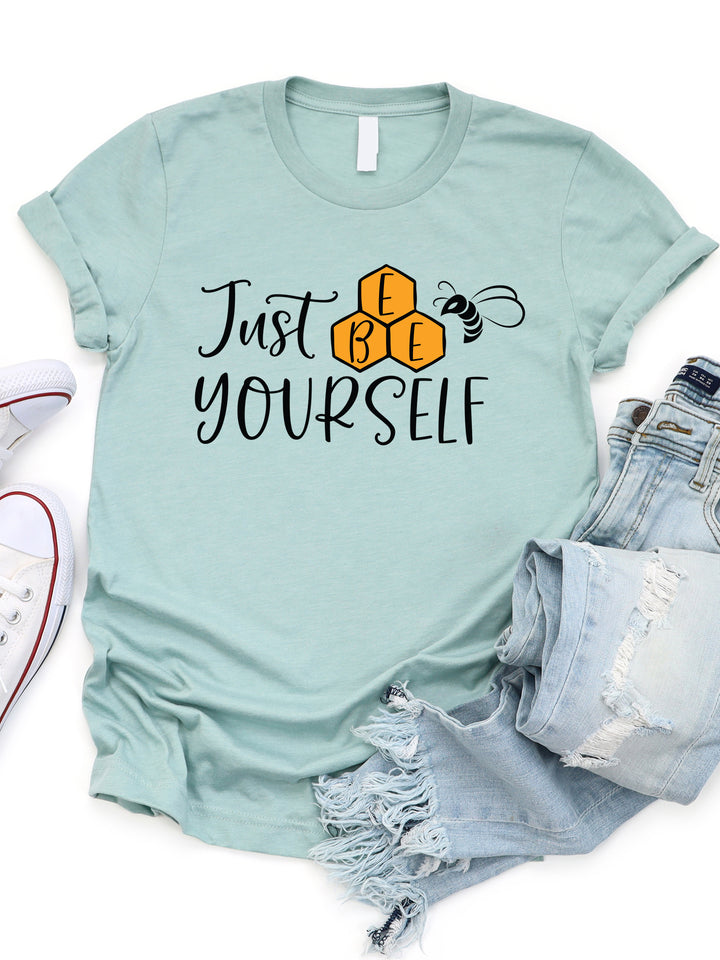 Just Bee Yourself Honeycomb Graphic Tee