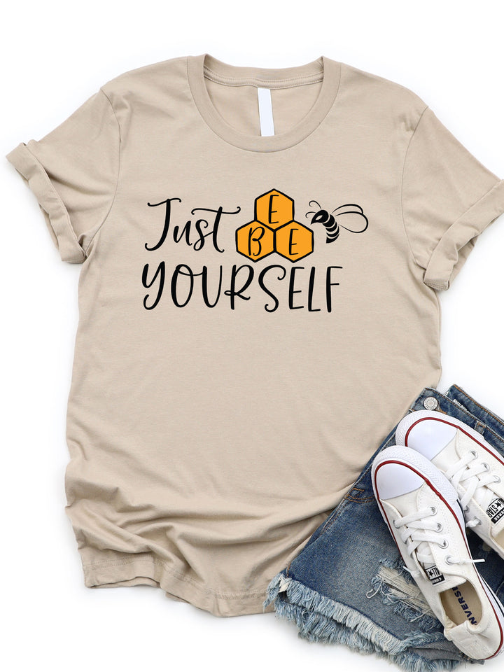Just Bee Yourself Honeycomb Graphic Tee