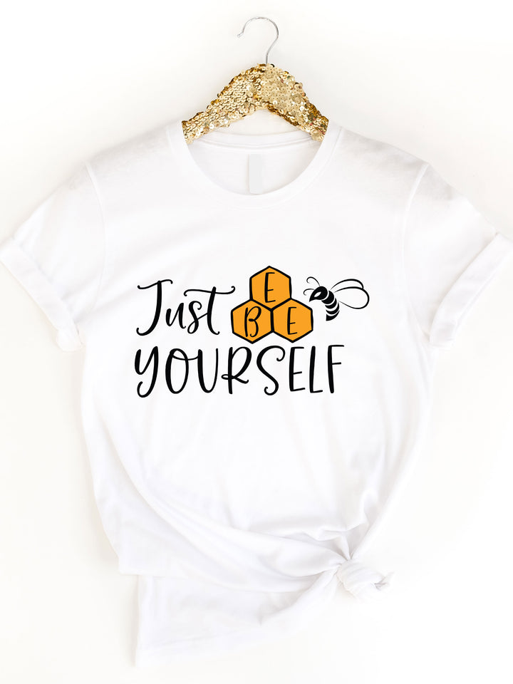 Just Bee Yourself Honeycomb Graphic Tee