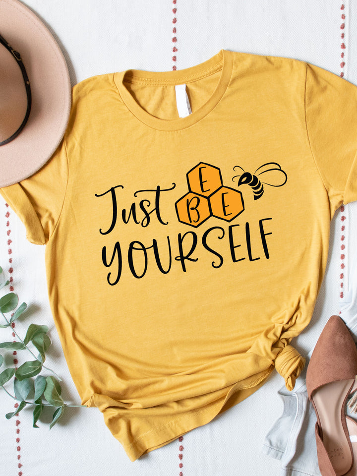 Just Bee Yourself Honeycomb Graphic Tee
