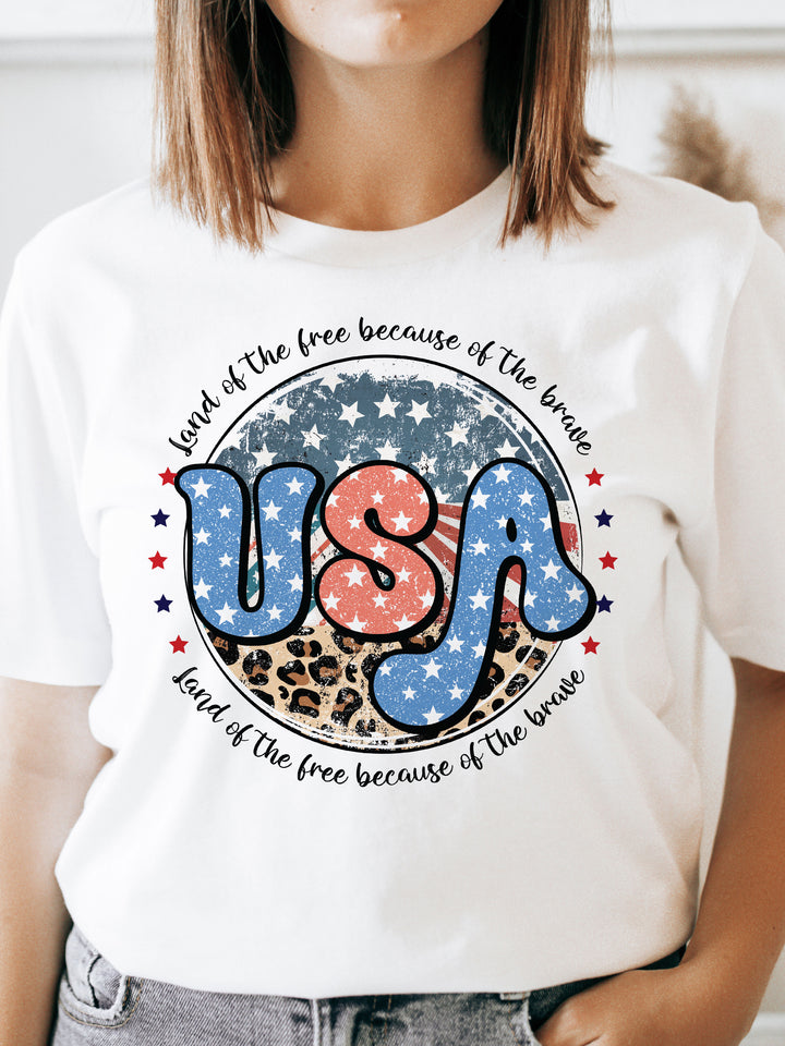 Land of the Free USA Graphic Tee