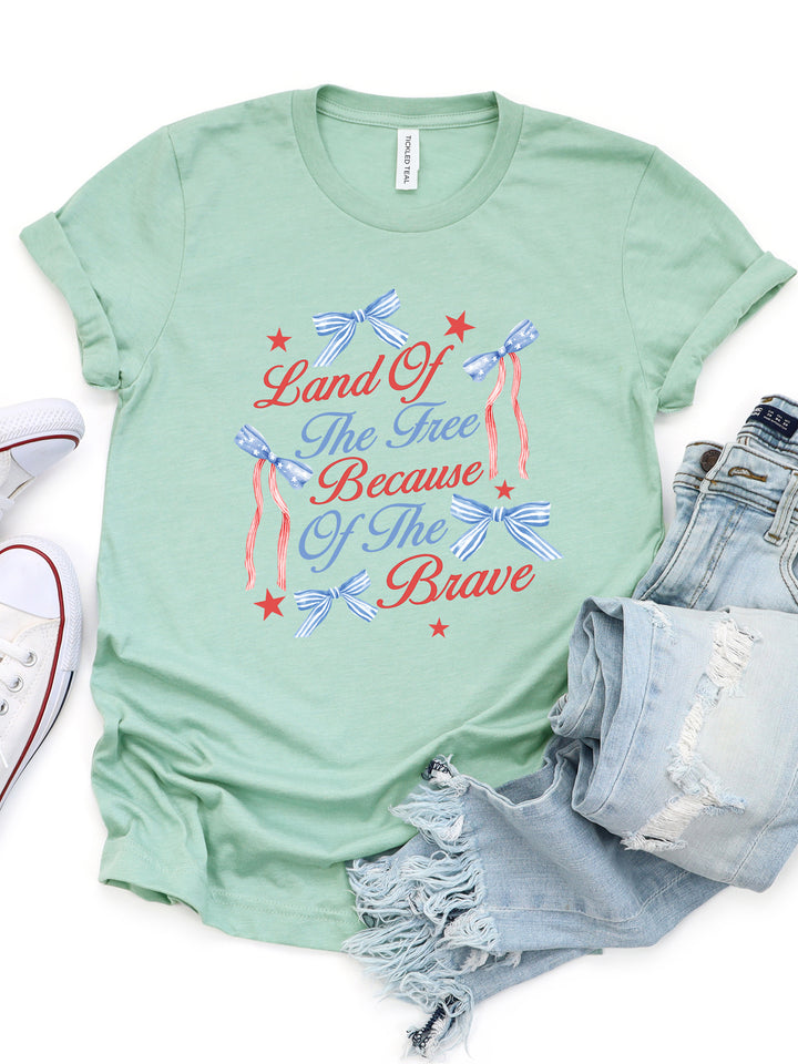 Land of the Brave (Patterned Bows) Graphic Tee