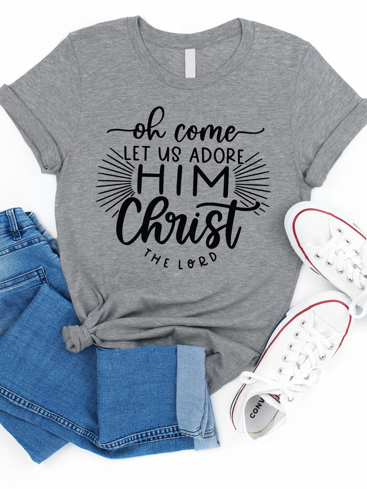 Oh Come Let Us Adore Him Graphic Tee