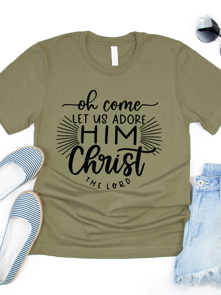 Oh Come Let Us Adore Him Graphic Tee