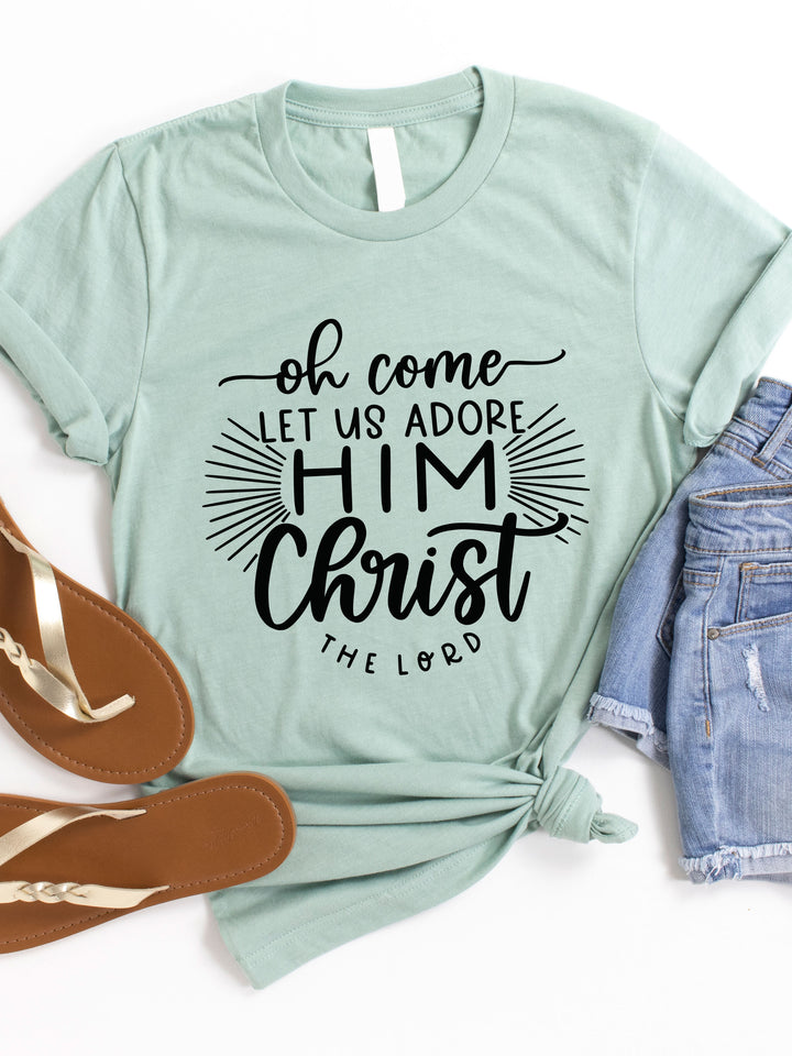 Oh Come Let Us Adore Him Graphic Tee