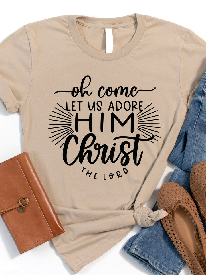 Oh Come Let Us Adore Him Graphic Tee