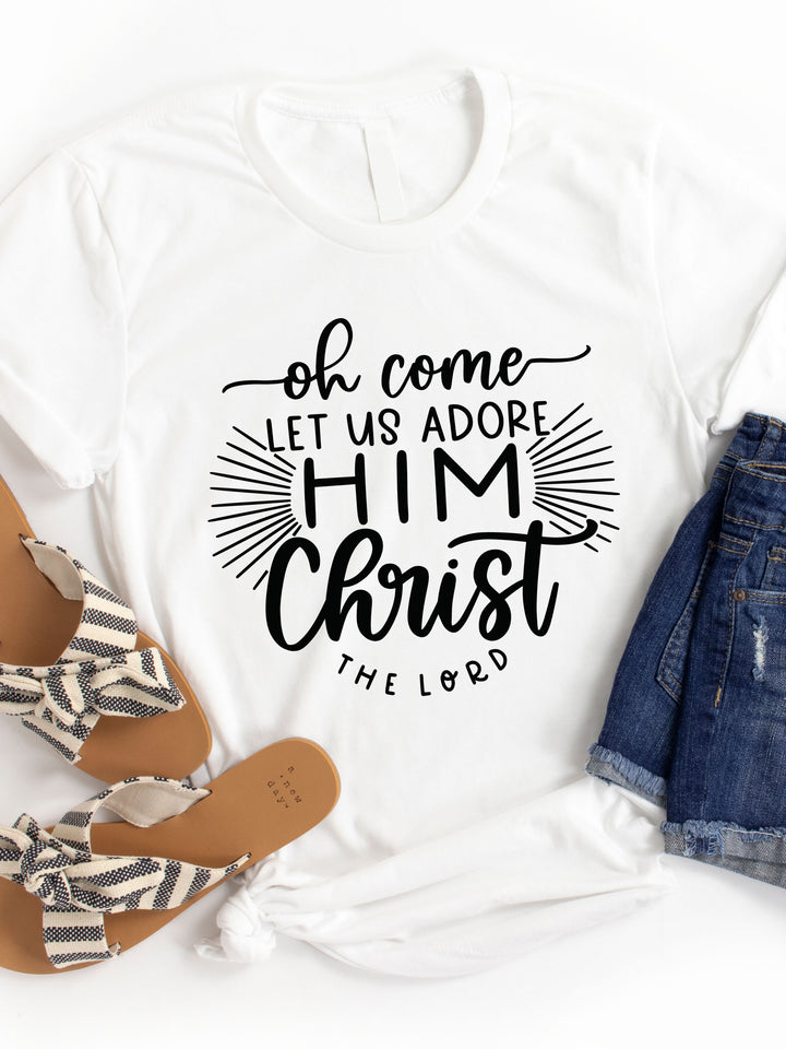 Oh Come Let Us Adore Him Graphic Tee