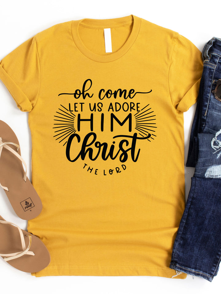 Oh Come Let Us Adore Him Graphic Tee