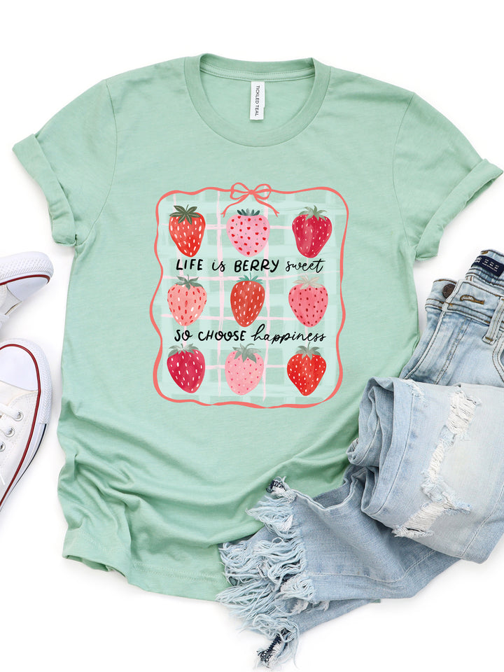 Life is Berry Sweet Strawberry Graphic Tee