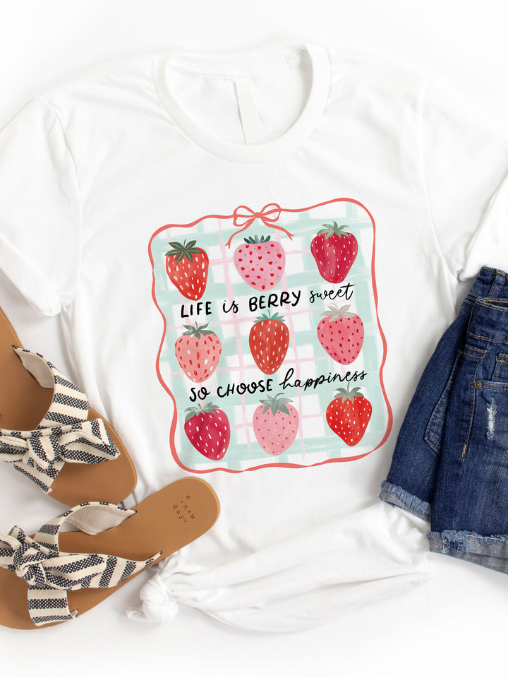 Life is Berry Sweet Strawberry Graphic Tee