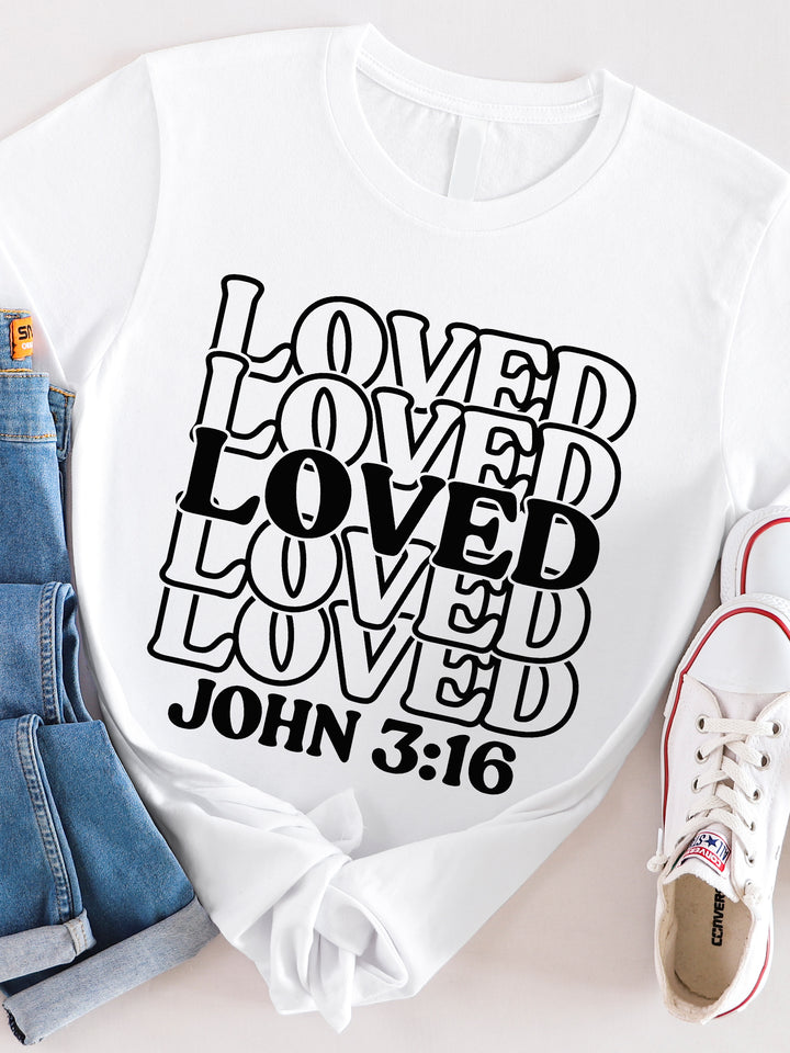 Loved John 3:16 Graphic Tee