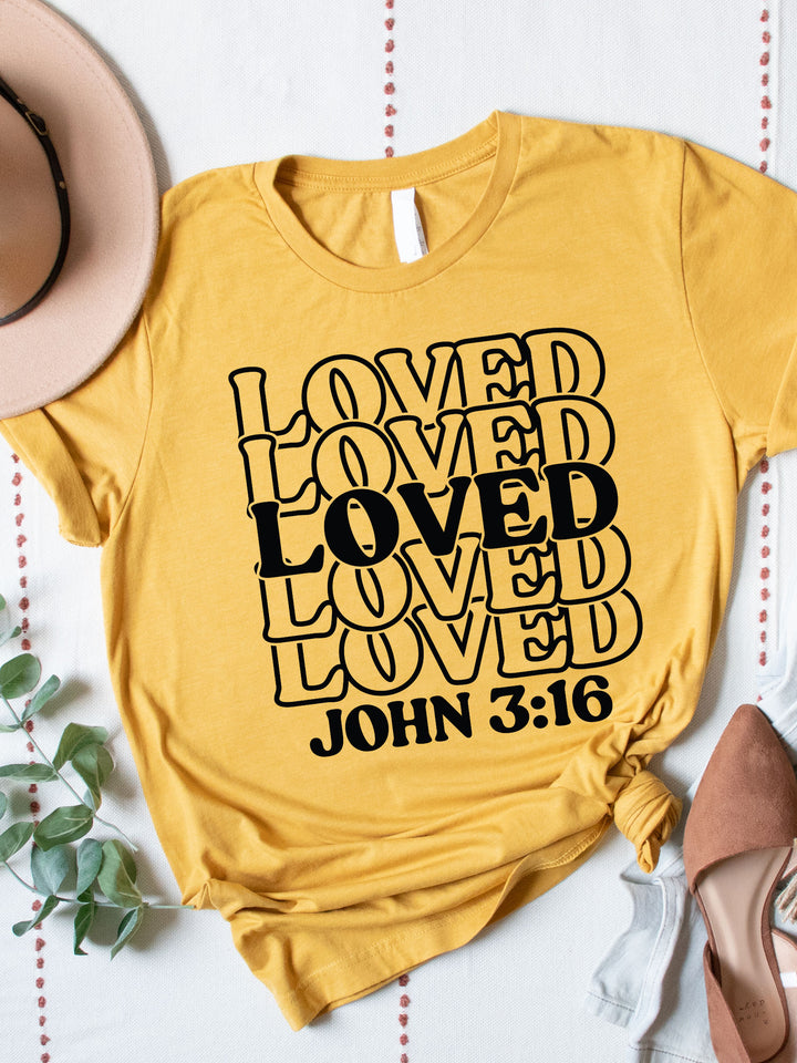 Loved John 3:16 Graphic Tee