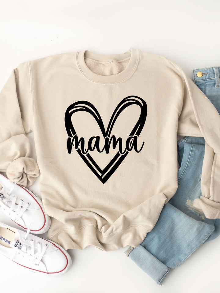 Mama Heart Graphic Sweatshirt