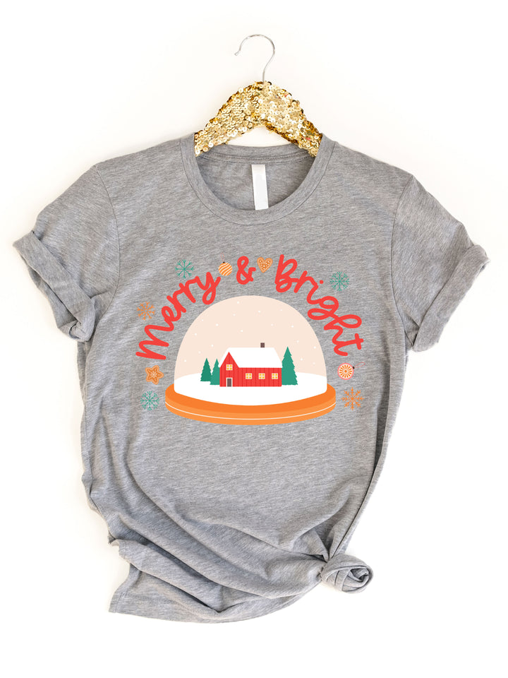 Merry & Bright Snow Globe Graphic Tee