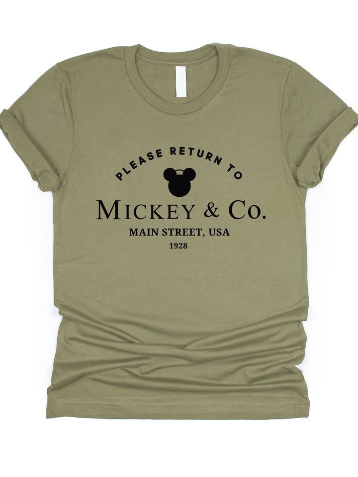 Please Return To Mickey & Co. Graphic Tee
